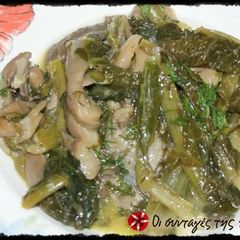 A picture of Mushrooms fricassee by aunt Marika.