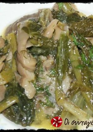 A picture of Mushrooms fricassee by aunt Marika.