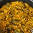 Paella de alcachofas y setas