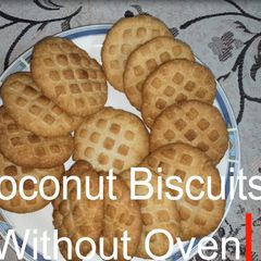 Coconut biscuits (atta r suji) | cookies recipe without oven A picture of Coconut biscuits (atta r suji) | cookies recipe without oven.