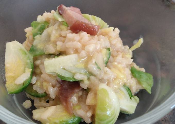 Risotto with Bacon and Brussel Sprouts