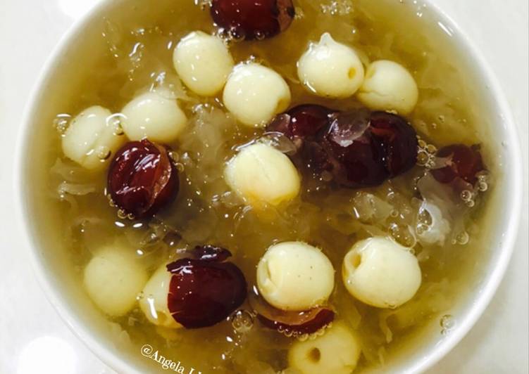 Cara Gampang Membuat Sup jamur kuping putih dan biji teratai #healthyfood, Menggugah Selera