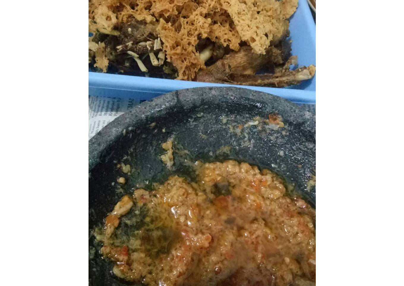 Bebek Goreng Kremes + Sambal Korek