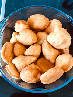 A picture of All purpose flour mandazi - with baking powder.