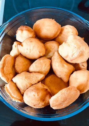 A picture of All purpose flour mandazi - with baking powder.