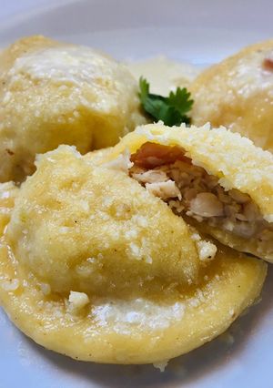 Una foto de Sorrentinos de Pollo y Panceta