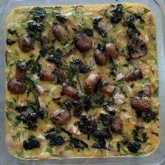 A picture of Egg, Mushrooms & Spinach Baked.