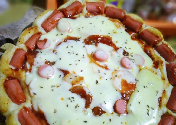 Bagaimana Membuat Pizza teflon ala Crown Crust takaran sendok ❤️ yang Bisa Manjain Lidah