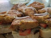 A picture of kabab burger