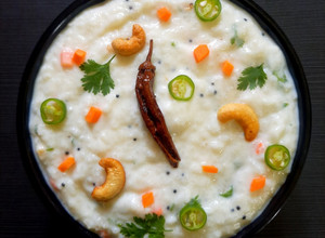 A picture of Calcium rich Curd rice.