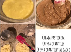Foto di Crema pasticcera, la Chantilly, e la crema al cioccolato