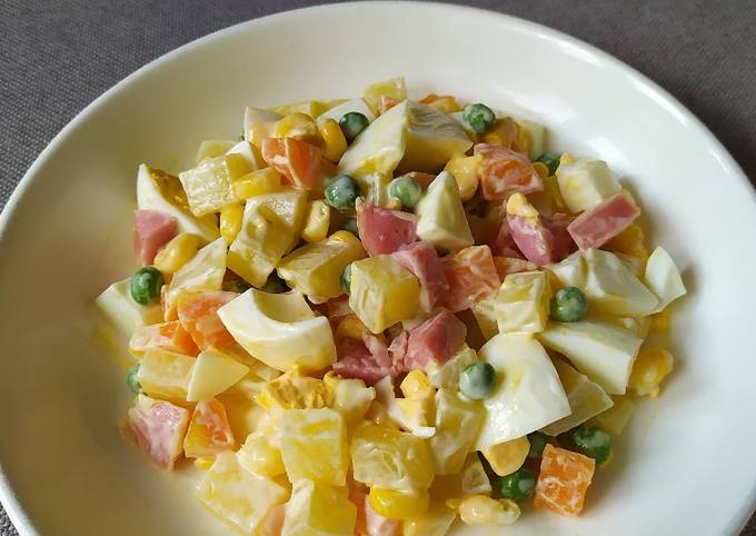 Công thức làm salad Nga truyền thống chuẩn vị vô cùng đơn giản