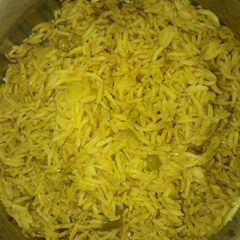 A picture of Green pulao.