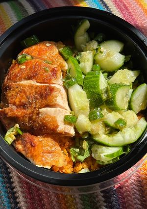 A picture of Crispy Rice Salad w/ Chicken or Tofu (Vegan).