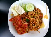 Gambar mie geprek ayam geprek
