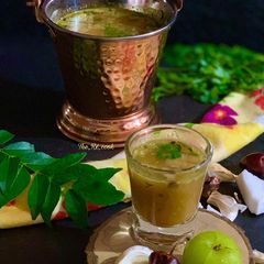 A picture of Amla rasam /soup.