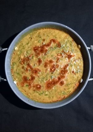 हरी मूंग दाल पालक की सब्जी (Moong dal Palak Sabji recipe in Hindi) रेसिपी मुख्य फोटो