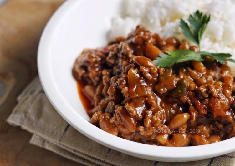 Langkah mengolah Chili Con Carne nikmat