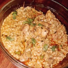 Maash ki daal chicken A picture of Maash ki daal chicken.