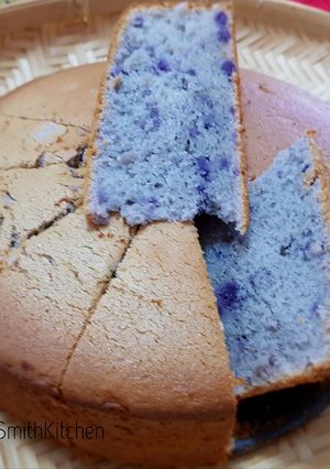 A picture of Purple Sweet Potato Sponge Cake.
