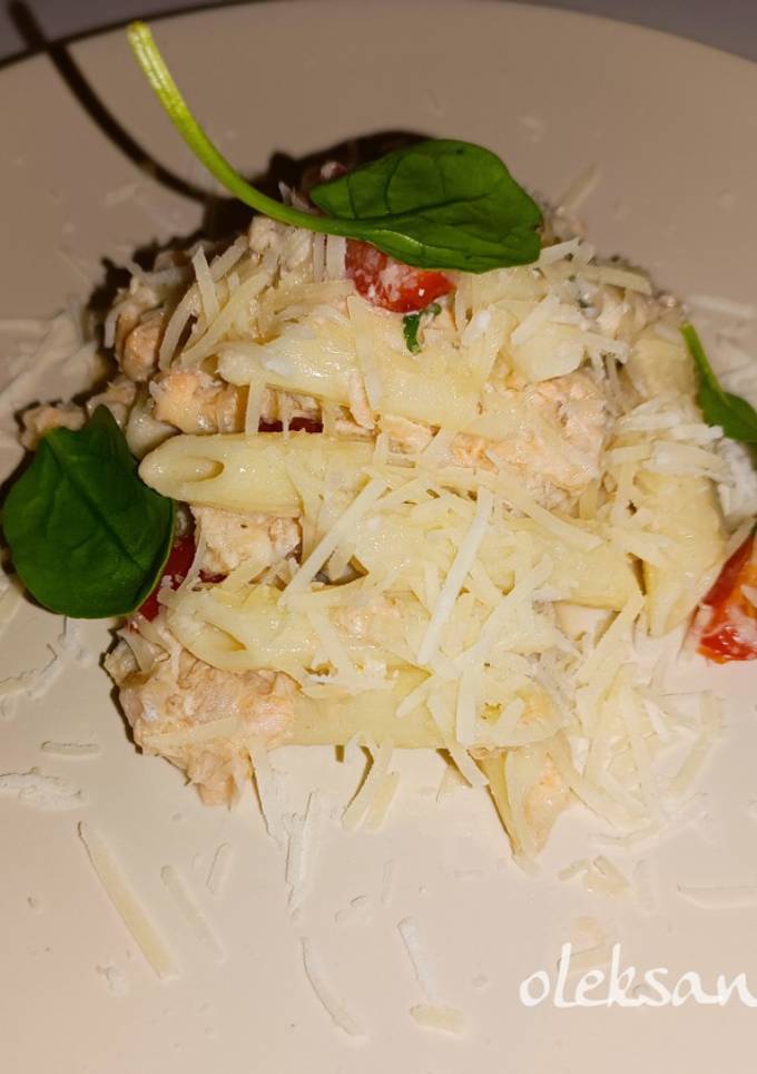 Пенне з горбушою🤤 /Penne with red fish