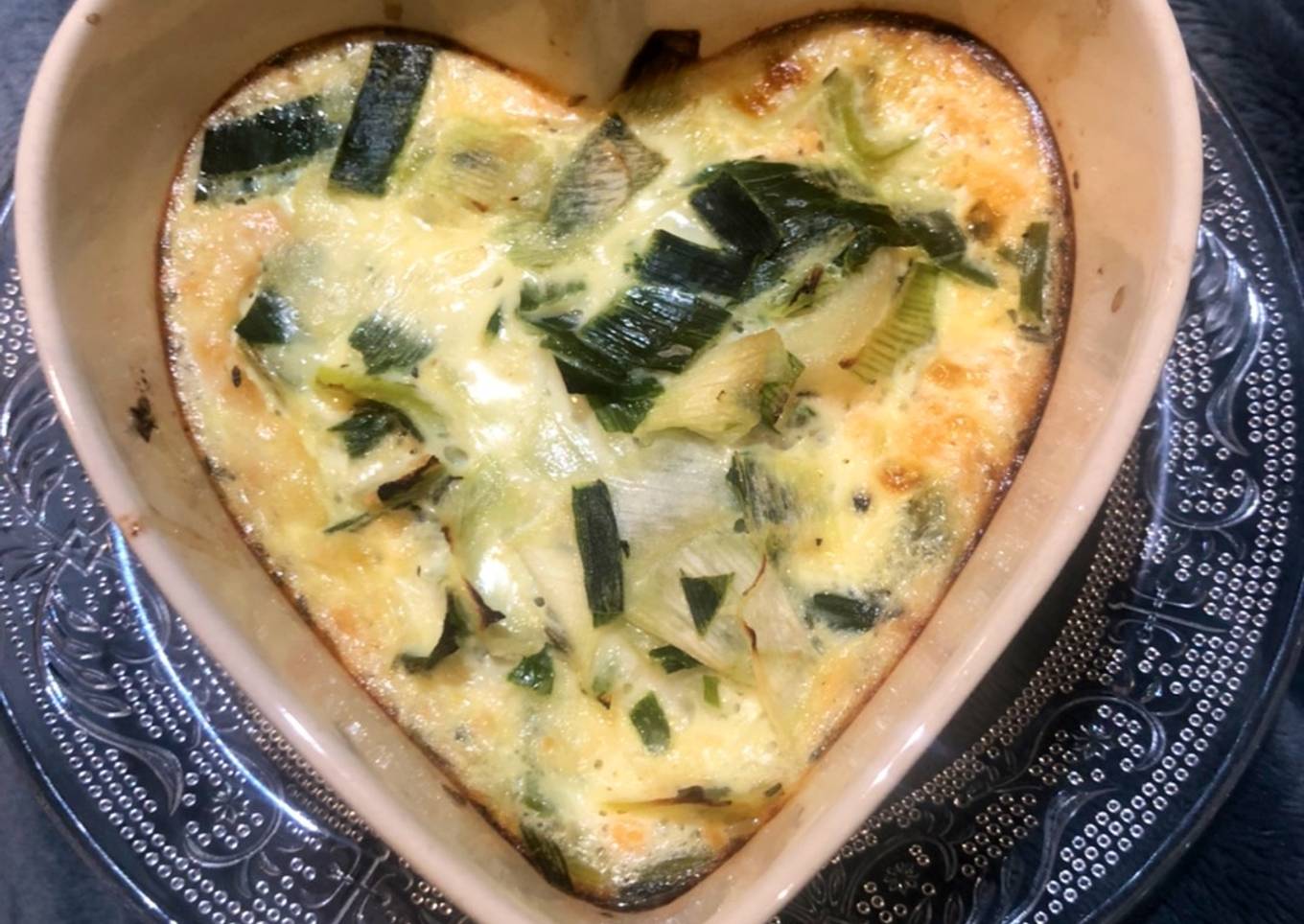 Clafoutis poireaux saumon
