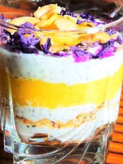 Una foto de Pudding de chía con mango especiado 🥭
