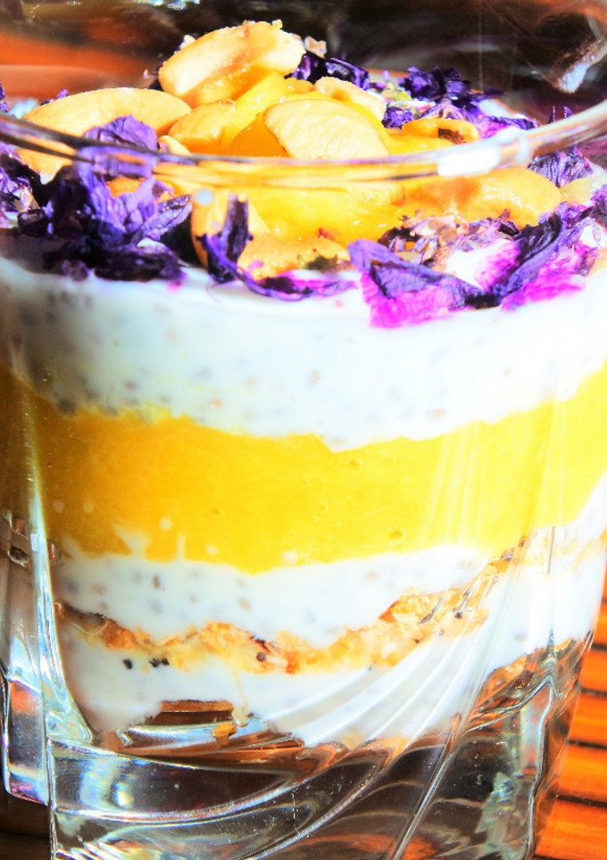 Una foto de Pudding de chía con mango especiado 🥭