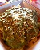 Corbatitas con salsa de acelga y queso parmesano 🎀🥬🧀