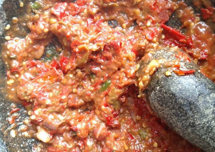 Resep Sambel untuk sayur asem, Lezat Sekali