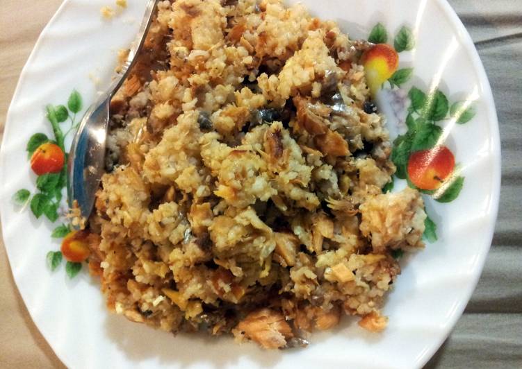 Recipe of Homemade salmon fried rice