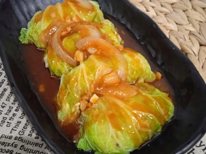 Cara Gampang Membikin Resep Sawi Gulung isi Udang Jamur Tiram yang Sempurna Anti Ribet, Sempurna