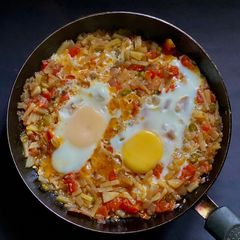 A picture of Papeda Par Eeda for Navroz or Parsi New Year.