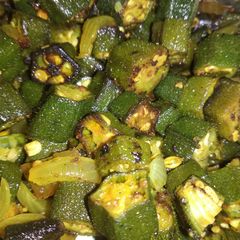 A picture of Kurkuri bhindi.