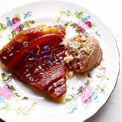 A picture of Caramel Banana Tarte Tatin.
