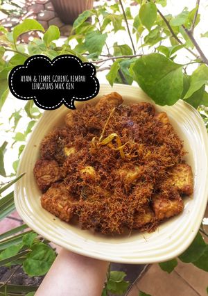 Foto resep Ayam dan tempe goreng lengkuas