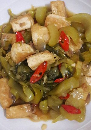 Foto resep Tumis Sawi asin tahu