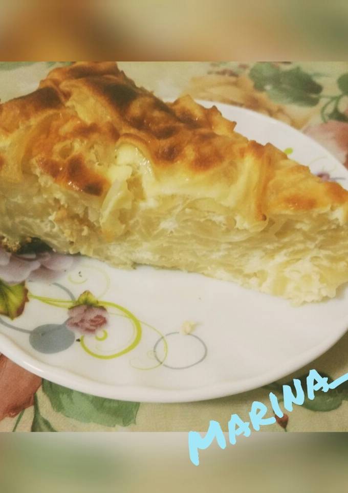 Запеканка из макарон и творога