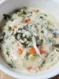 Creamy Chicken, Kale and Rice Soup
