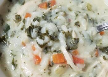 How To Make Recipe Creamy Chicken Kale and Rice Soup Delicious Simple How To Make Recipe Creamy Chicken Kale and Rice Soup Delicious Simple