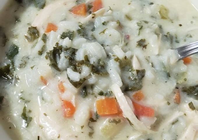 Easiest Way to Prepare Super Quick Homemade Creamy Chicken, Kale and Rice Soup