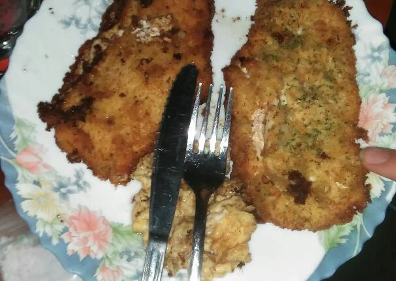 Filetes de pollo rellenos de queso