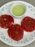 Soft Melt in mouth Beetroot Paneer Kebabs