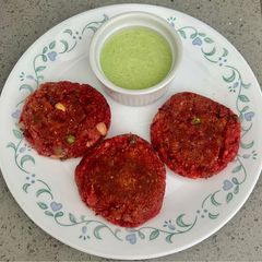 A picture of Soft Melt in mouth Beetroot Paneer Kebabs.
