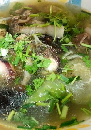 Hình của món Canh mướp nấu nấm.