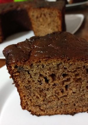 Una foto de Bizcochuelo Vegano de Chocolate, Café y Banana