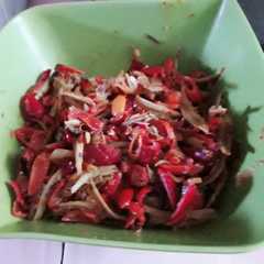 รูปของ Tumis kulit tangkil teri (kulit melinjo)
