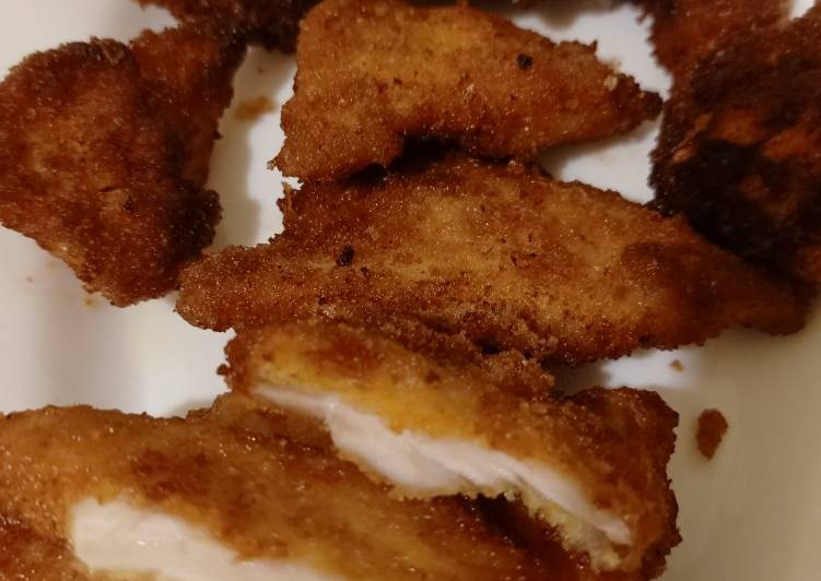 قطع دجاج مقرمشة 😋😋😋😋