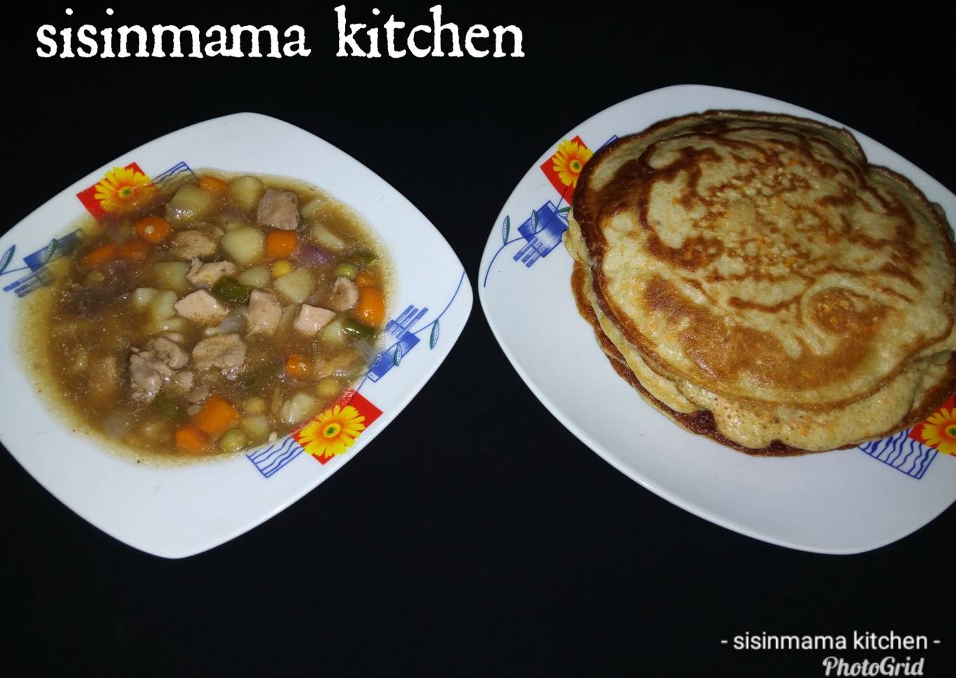 Gurasa with chicken potatoes soup