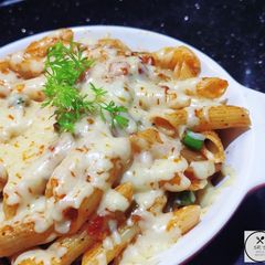 A picture of चिझी_स्मोकी_baked_पास्ता.